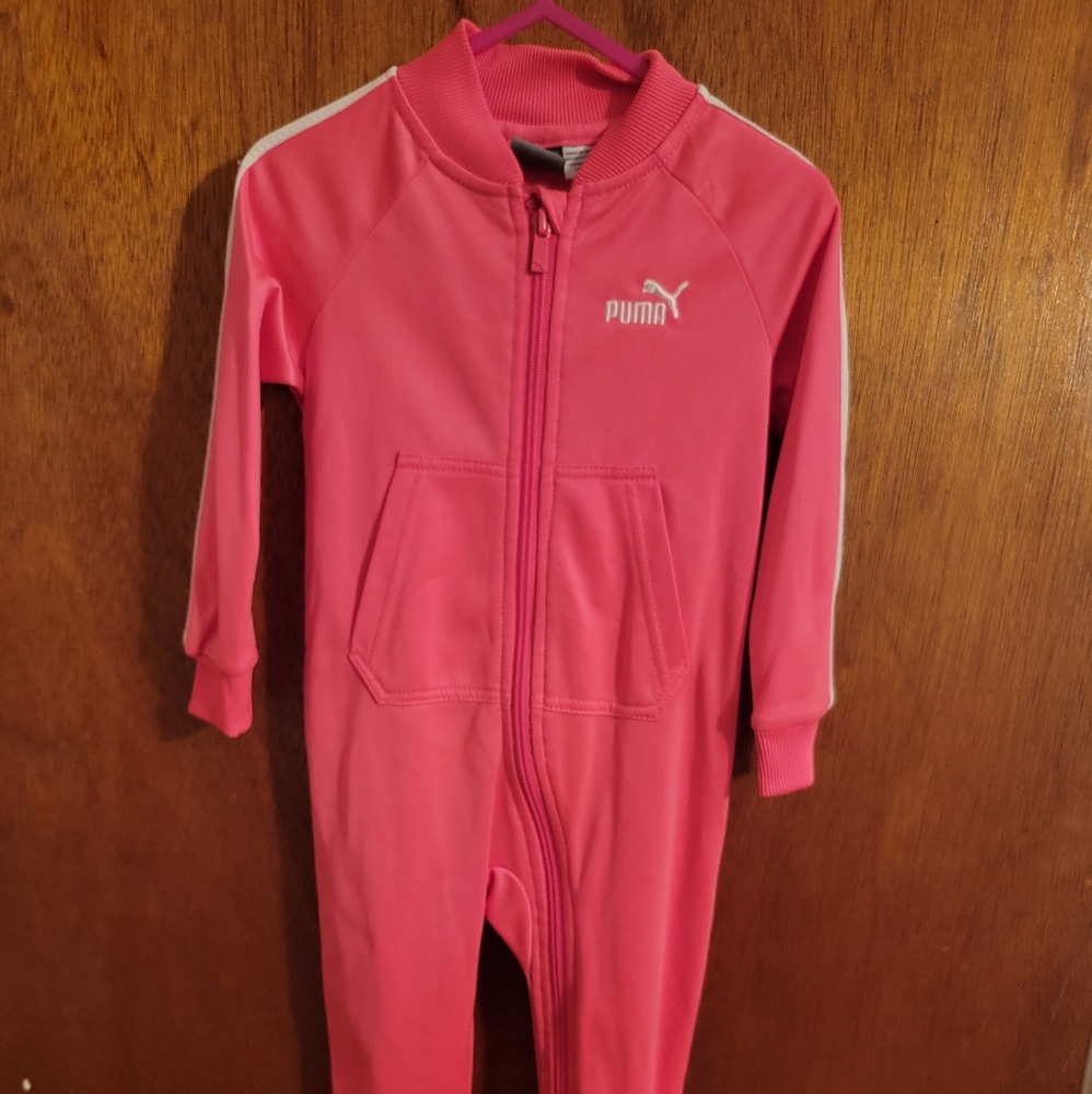 Baby Girl's Pink Puma Onsie